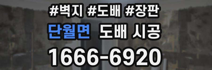 단월면 도배 시공