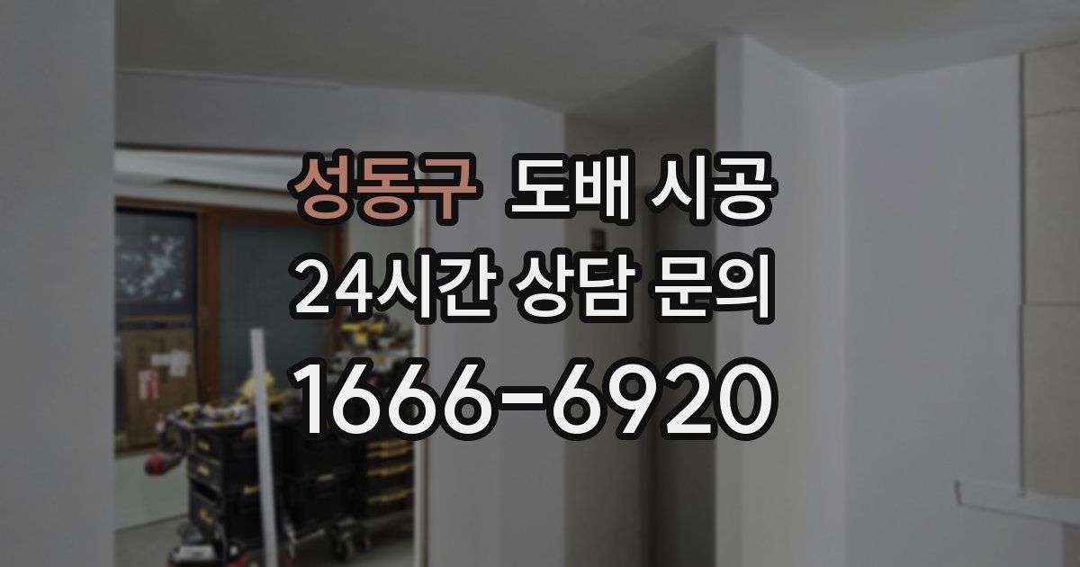 성동구 도배 시공