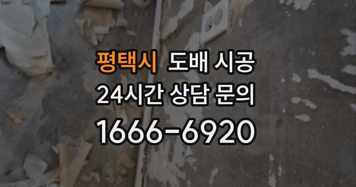 평택시 도배 시공