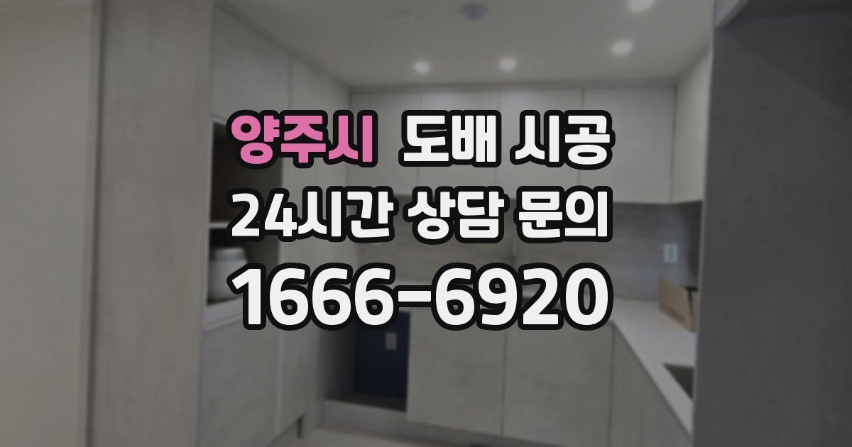 양주시 도배 시공
