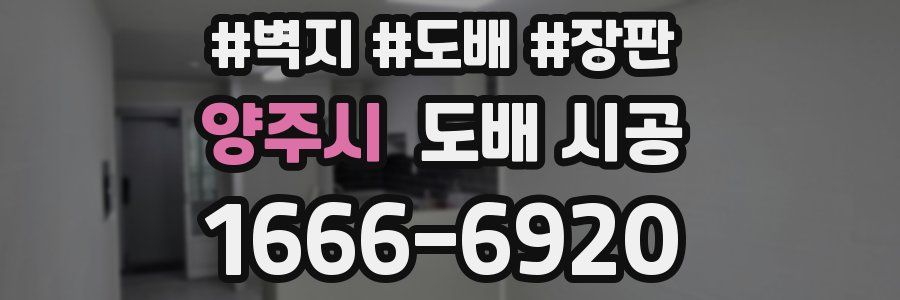 양주시 도배 시공
