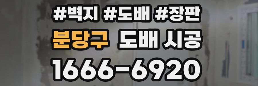 분당구 도배 시공