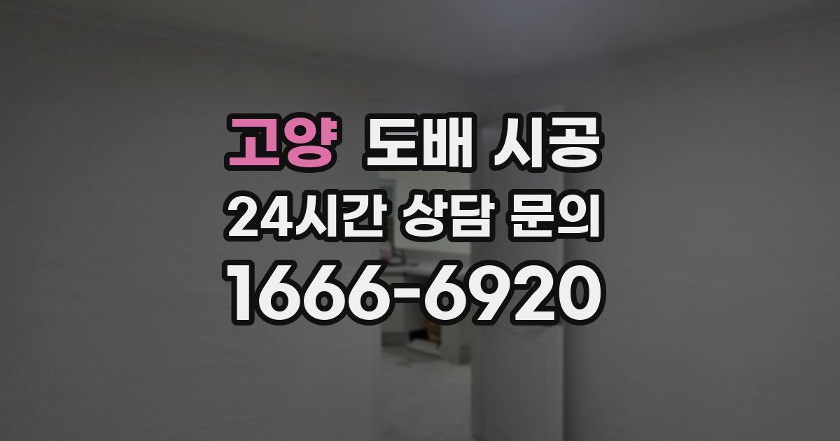 고양 도배 시공