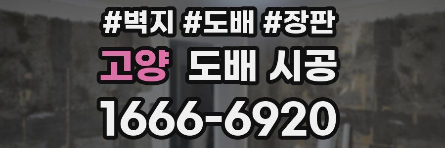고양 도배 시공