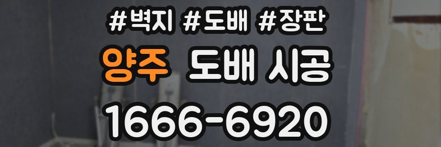 양주 도배 시공