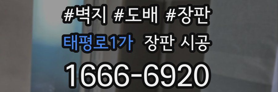태평로1가 장판 시공