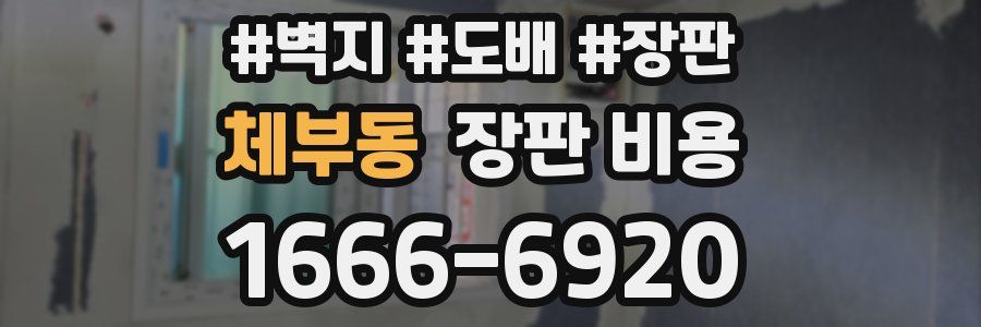 체부동 장판 비용