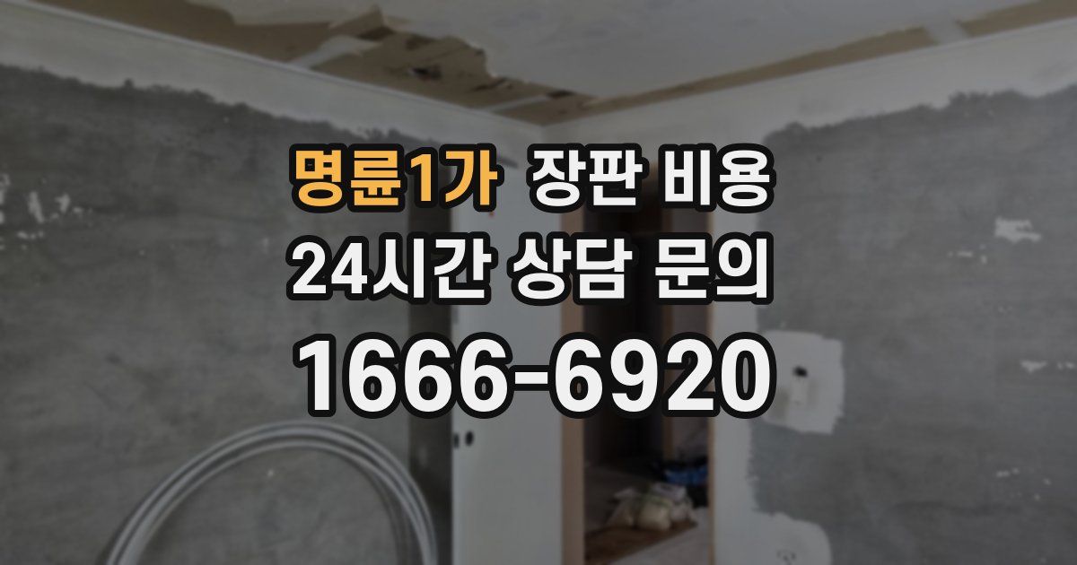 명륜1가 장판 비용