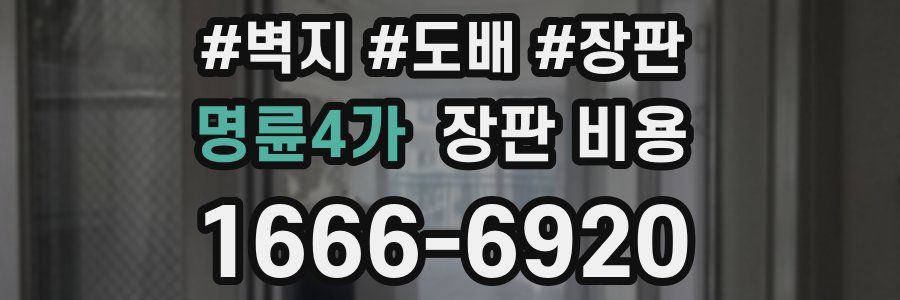 명륜4가 장판 비용