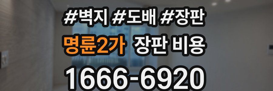 명륜2가 장판 비용