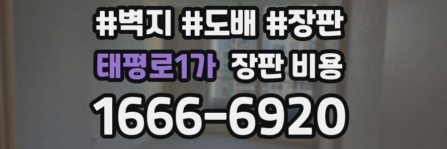 태평로1가 장판 비용