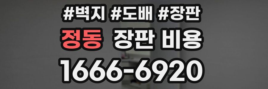 정동 장판 비용