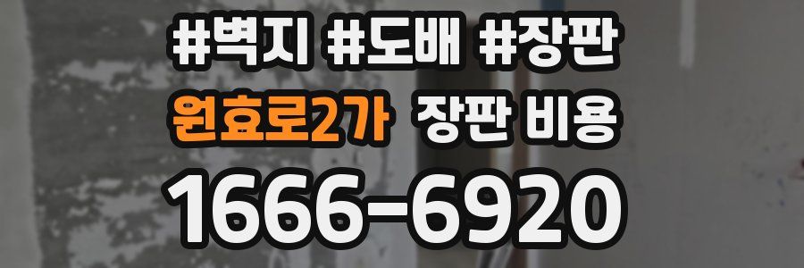 원효로2가 장판 비용