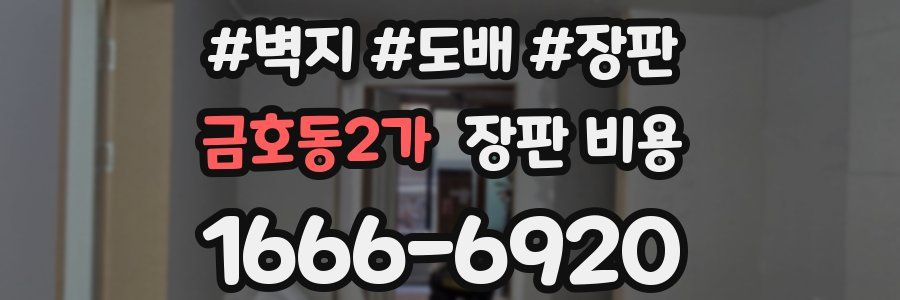 금호동2가 장판 비용