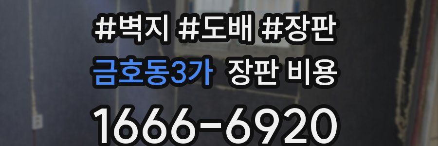 금호동3가 장판 비용