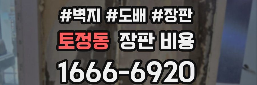토정동 장판 비용