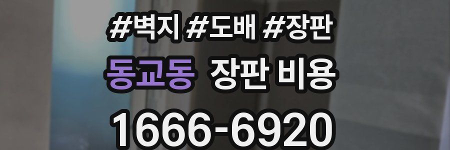동교동 장판 비용