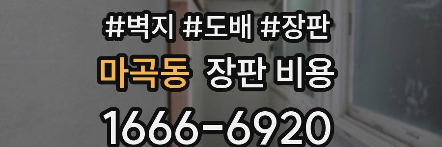 마곡동 장판 비용