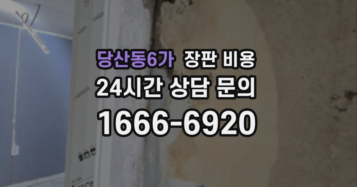 당산동6가 장판 비용
