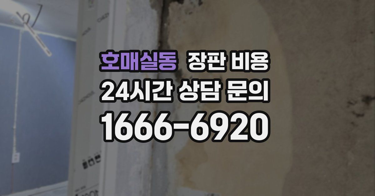 호매실동 장판 비용