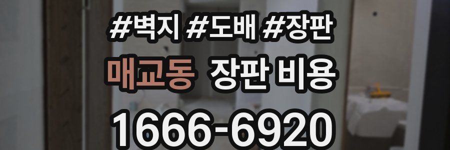 매교동 장판 비용
