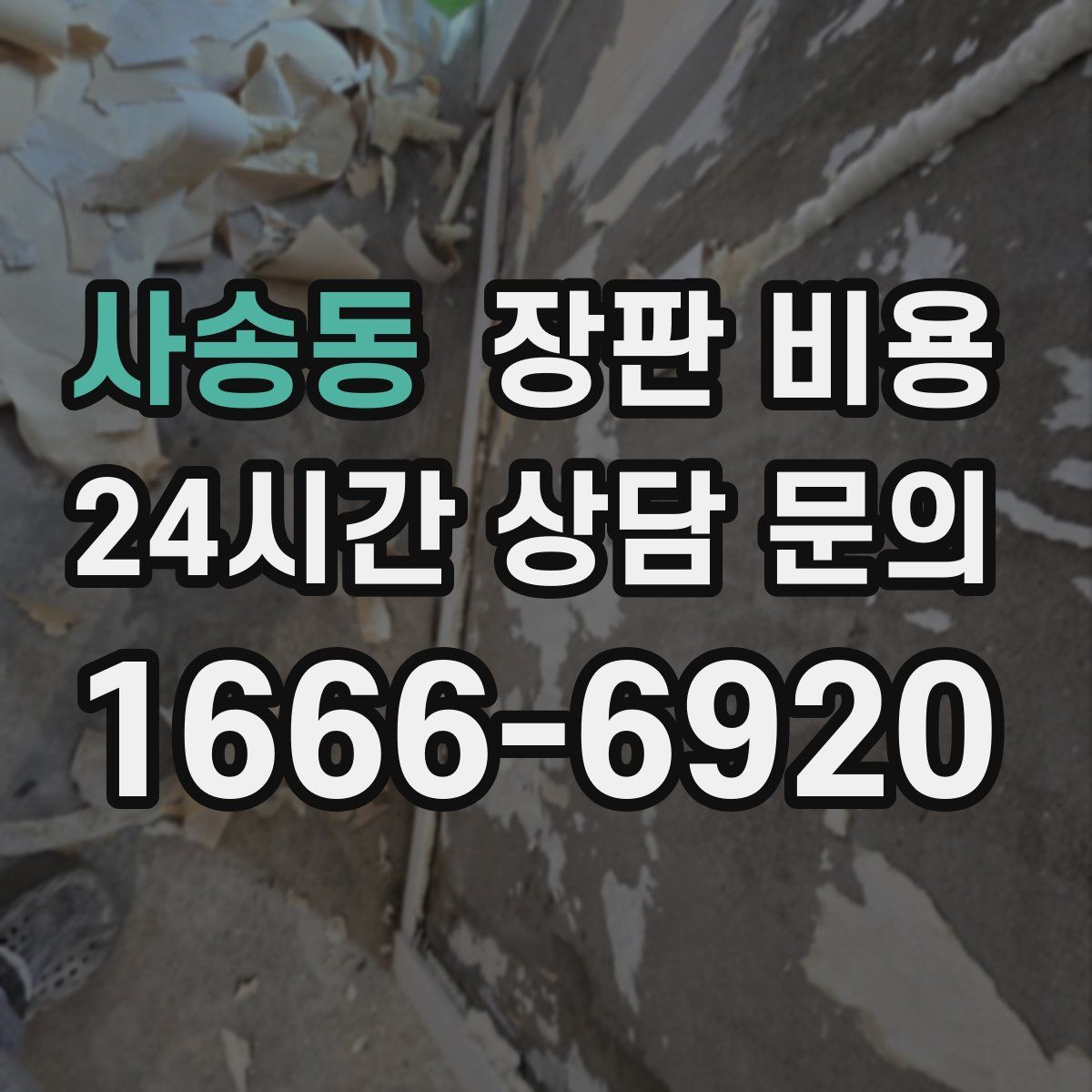 사송동 장판 비용