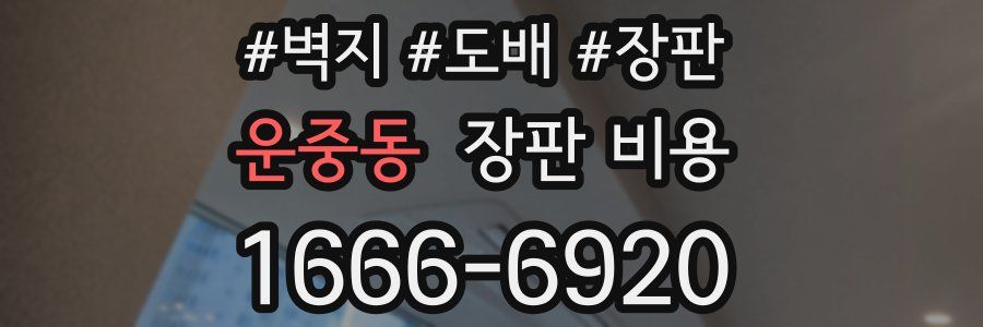 운중동 장판 비용