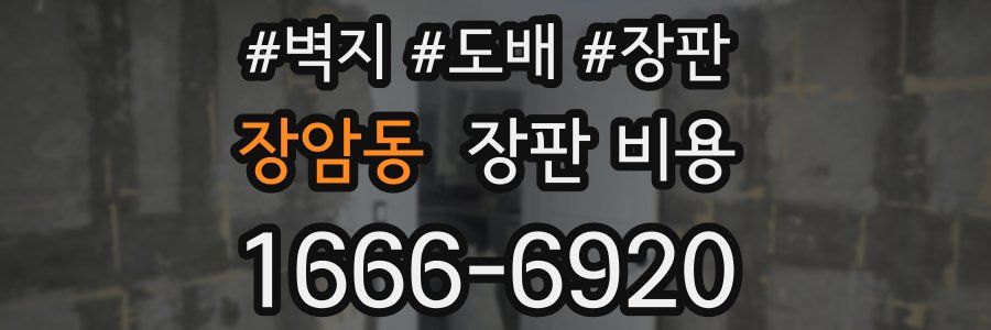 장암동 장판 비용