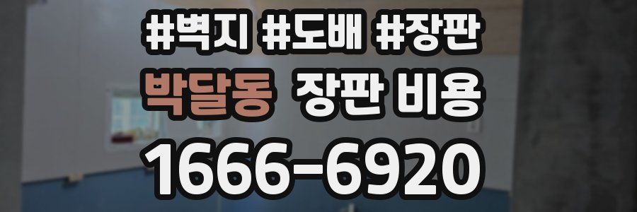 박달동 장판 비용