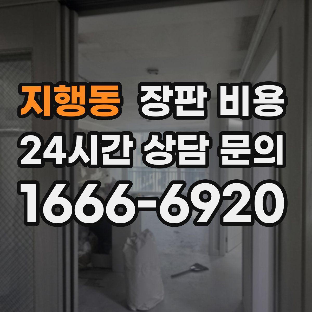 지행동 장판 비용