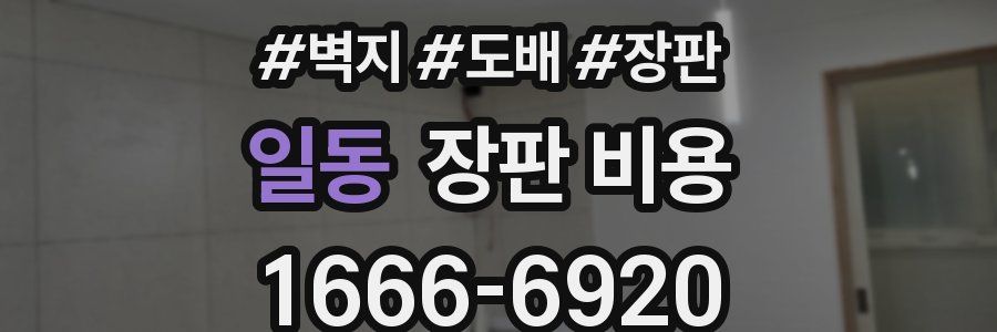 일동 장판 비용