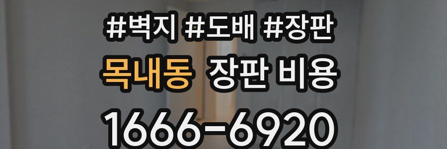 목내동 장판 비용