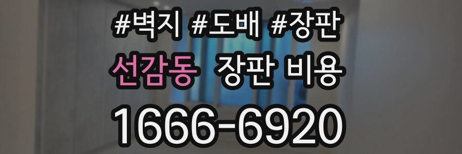 선감동 장판 비용