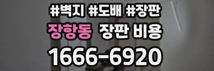 장항동 장판 비용