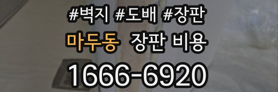 마두동 장판 비용