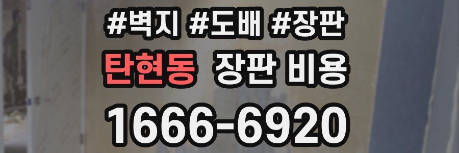 탄현동 장판 비용