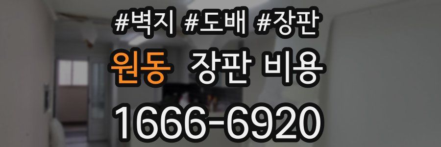 원동 장판 비용