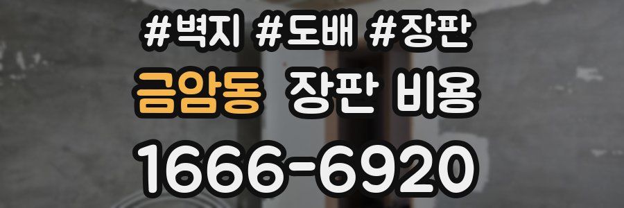 금암동 장판 비용