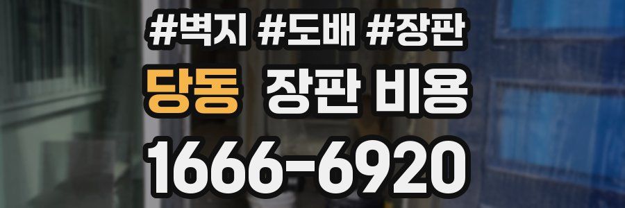 당동 장판 비용