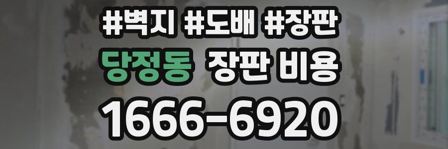 당정동 장판 비용