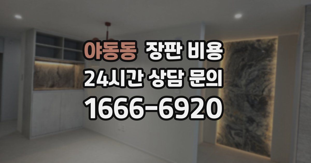 야동동 장판 비용