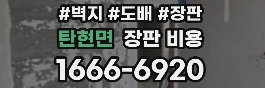 탄현면 장판 비용