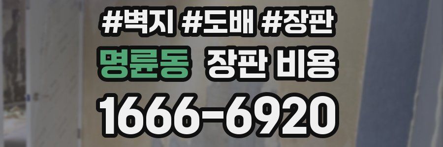 명륜동 장판 비용
