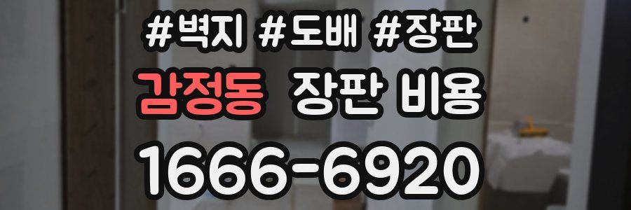 감정동 장판 비용