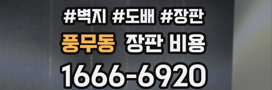 풍무동 장판 비용