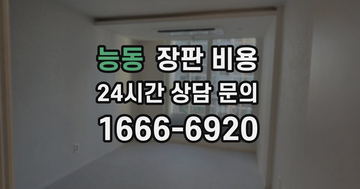 능동 장판 비용