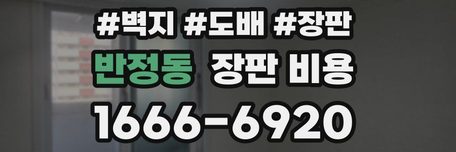 반정동 장판 비용