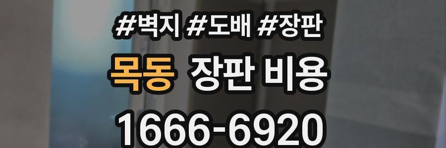 목동 장판 비용