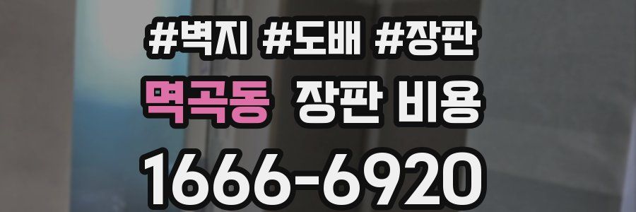 멱곡동 장판 비용