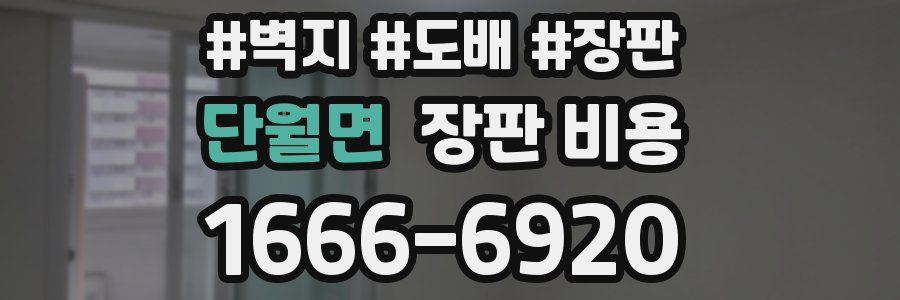 단월면 장판 비용